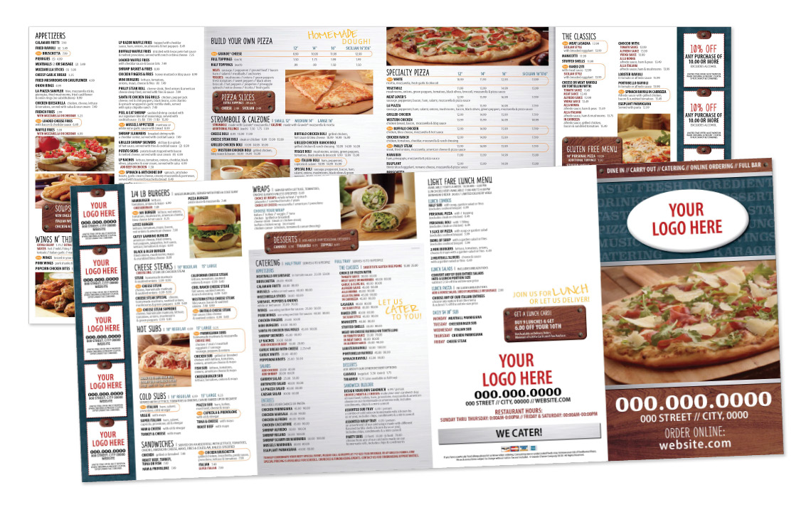 Modern Takeout Menu (11x22)