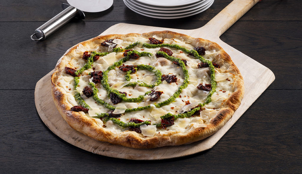 Pesto Pizza featuring Grande Avorio