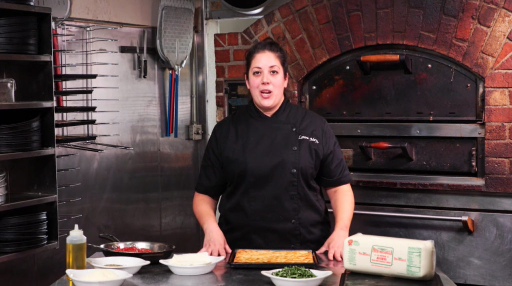 Chef Laura Meyer Demonstrates Making a Grandma Pizza